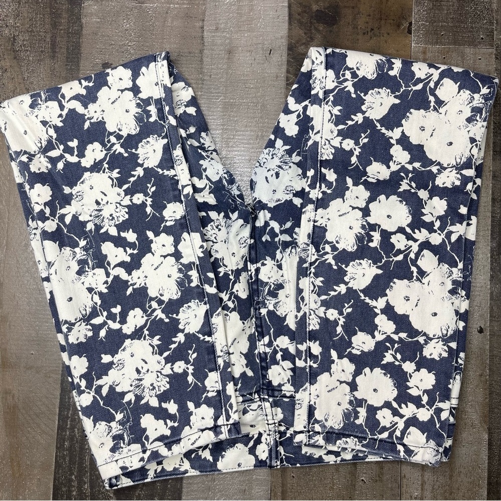 Tory Burch Floral Alexa Cropped Skinny Jeans size 28 - Picture 2 of 14